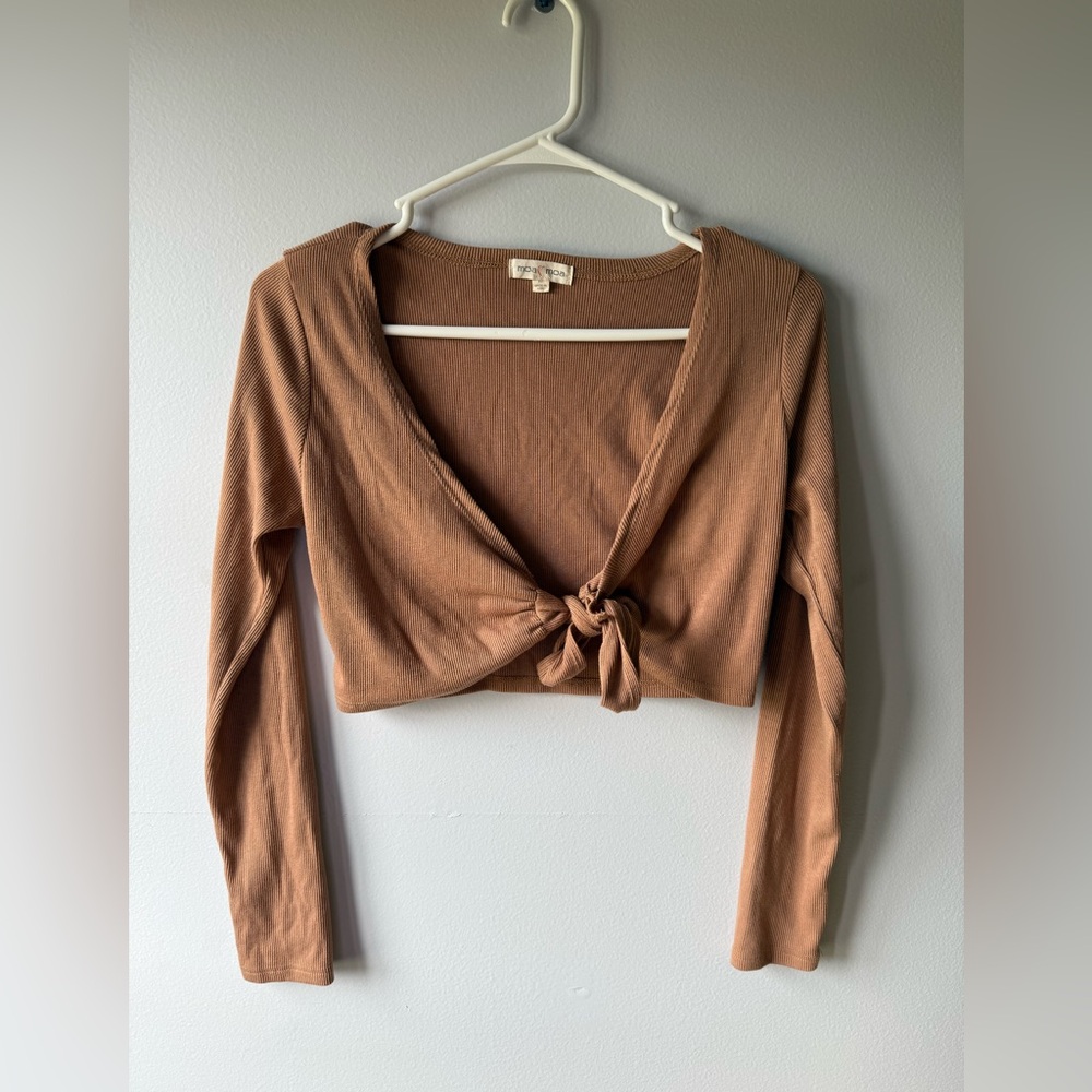Moa Moa Front Knot Long Sleeve Wrap Size Medium